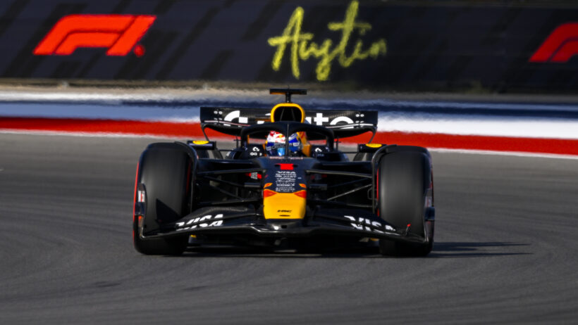 Max Verstappen on track during Formula 1's Sprint Race at COOTA (2025).