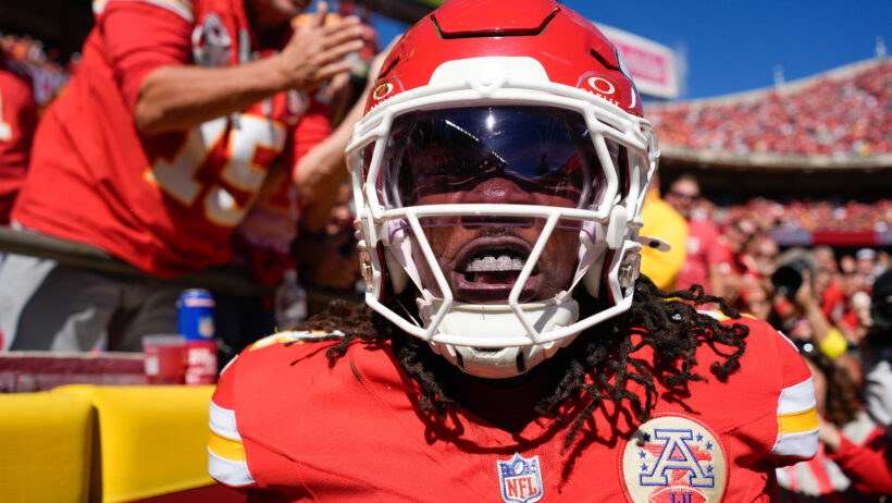 Rashee Rice celebrating after a touchdown
