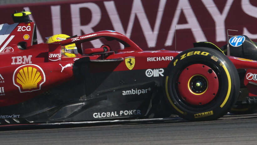 Lewis Hamilton on track at the United States Grand Prix (2025).