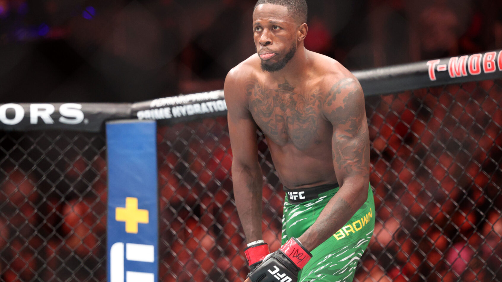 Randy Brown after he knocked out Nicolas Dalby at UFC Fight Night.