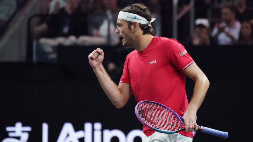 Taylor Fritz fist pump
