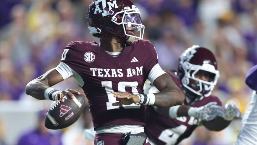 Marcel Reed gets ready to throw a pass in a game versus LSU.