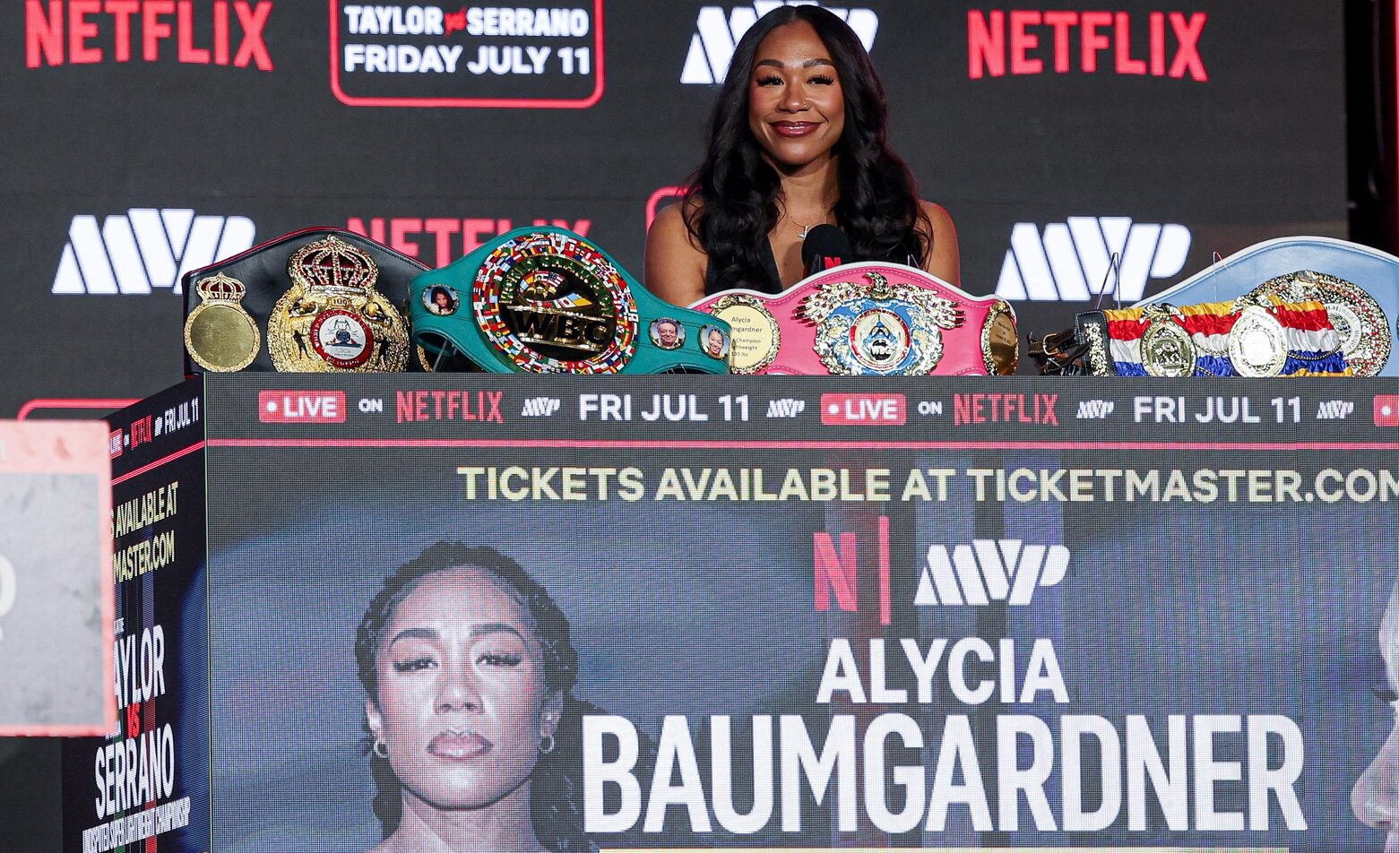 Alycia Baumgardner highlights the undercard of the Paul vs Joshua event in Miami this Friday night.