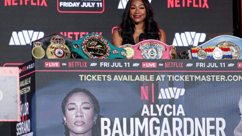Alycia Baumgardner highlights the undercard of the Paul vs Joshua event in Miami this Friday night.