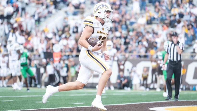 Broc Lowry running into end zone