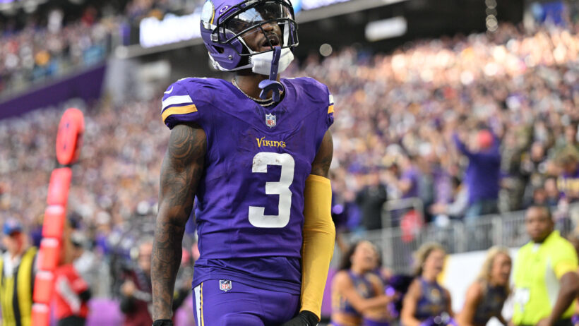 Jordan Addison after scoring a touchdown