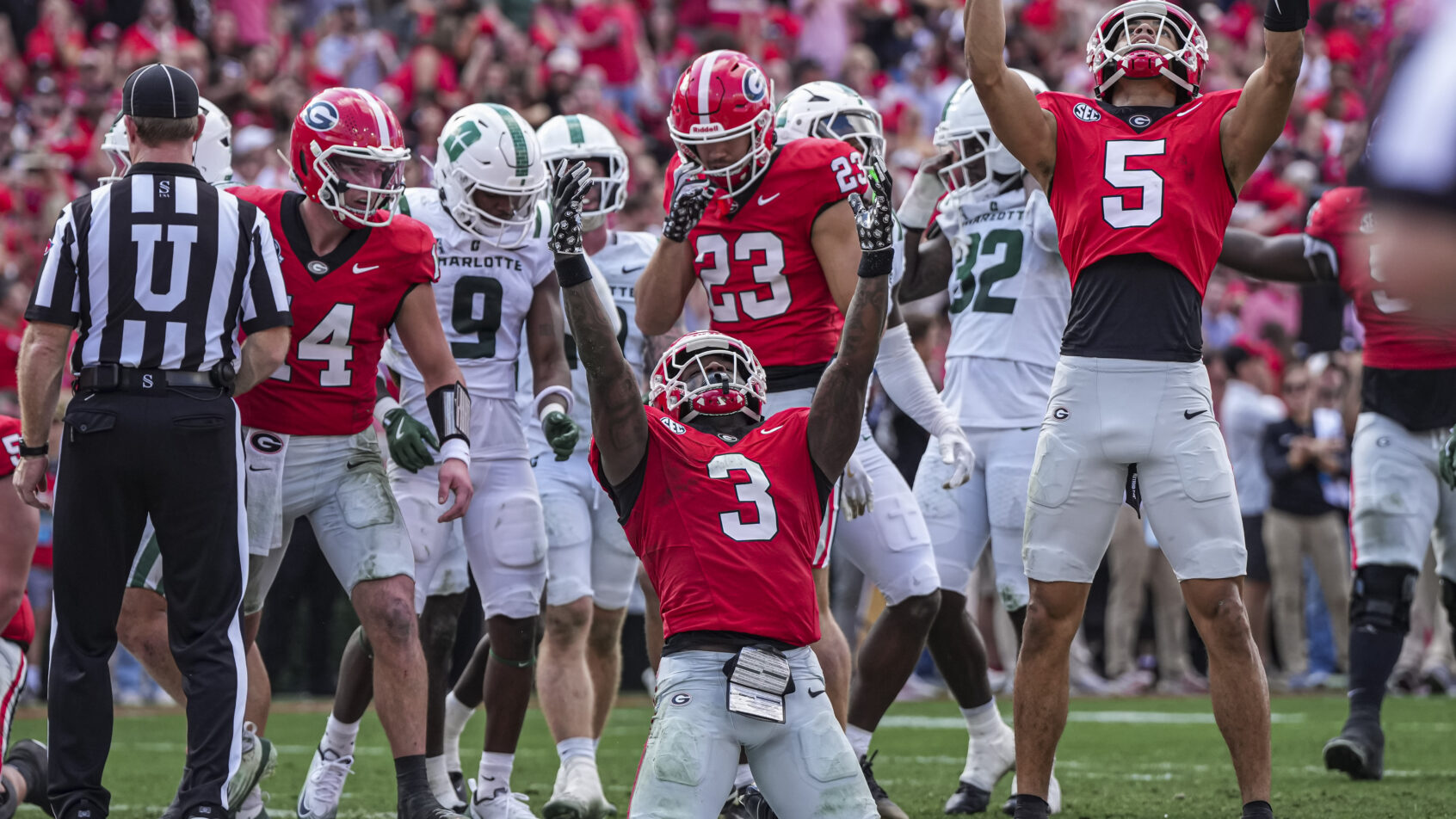 Nate Frazier celebration