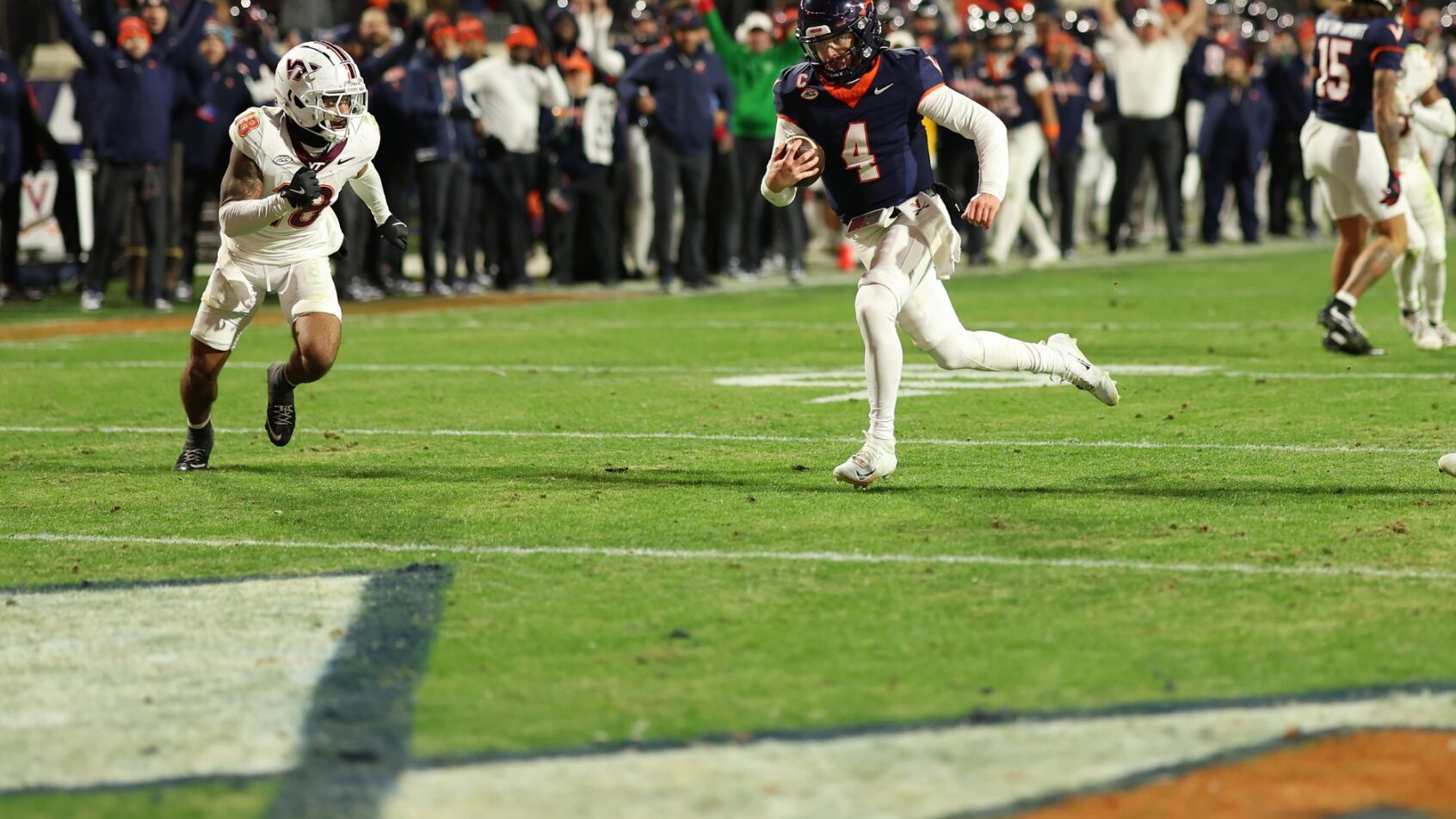 Chandler Morris has been much better over the past month for Virginia as they are favored to beat Duke again.