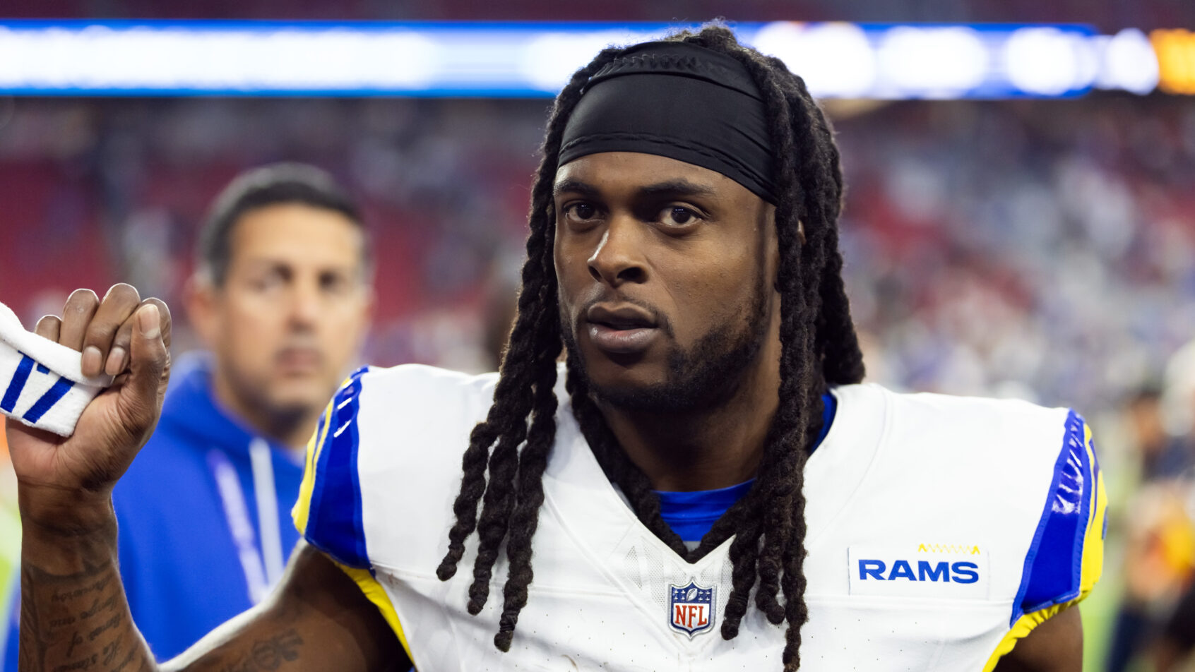 Los Angeles Rams wide receiver Davante Adams on the sideline