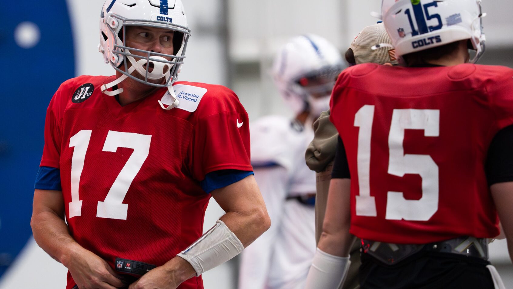 Indianapolis Colts quarterback Philip Rivers at practice