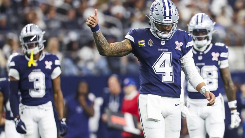 BET99 Promo Code SBD for NFL Christmas Games. Dak Prescott thumbs up.