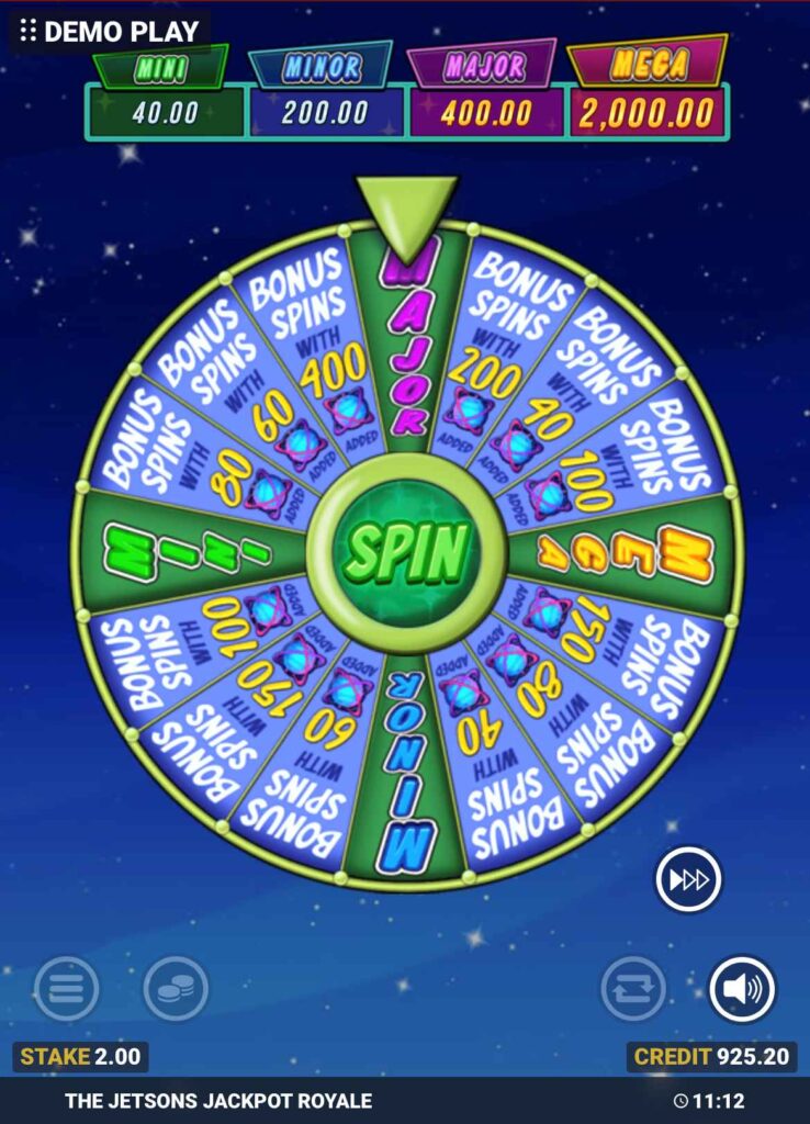 The Jetsons Jackpot Royale Bonus Wheel