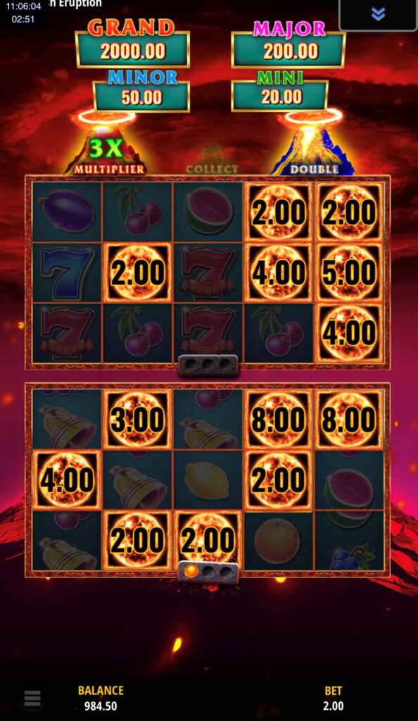 Triple Cash Eruption Bonus Spin
