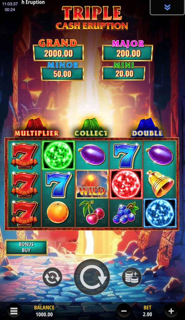 Triple Cash Eruption Spin