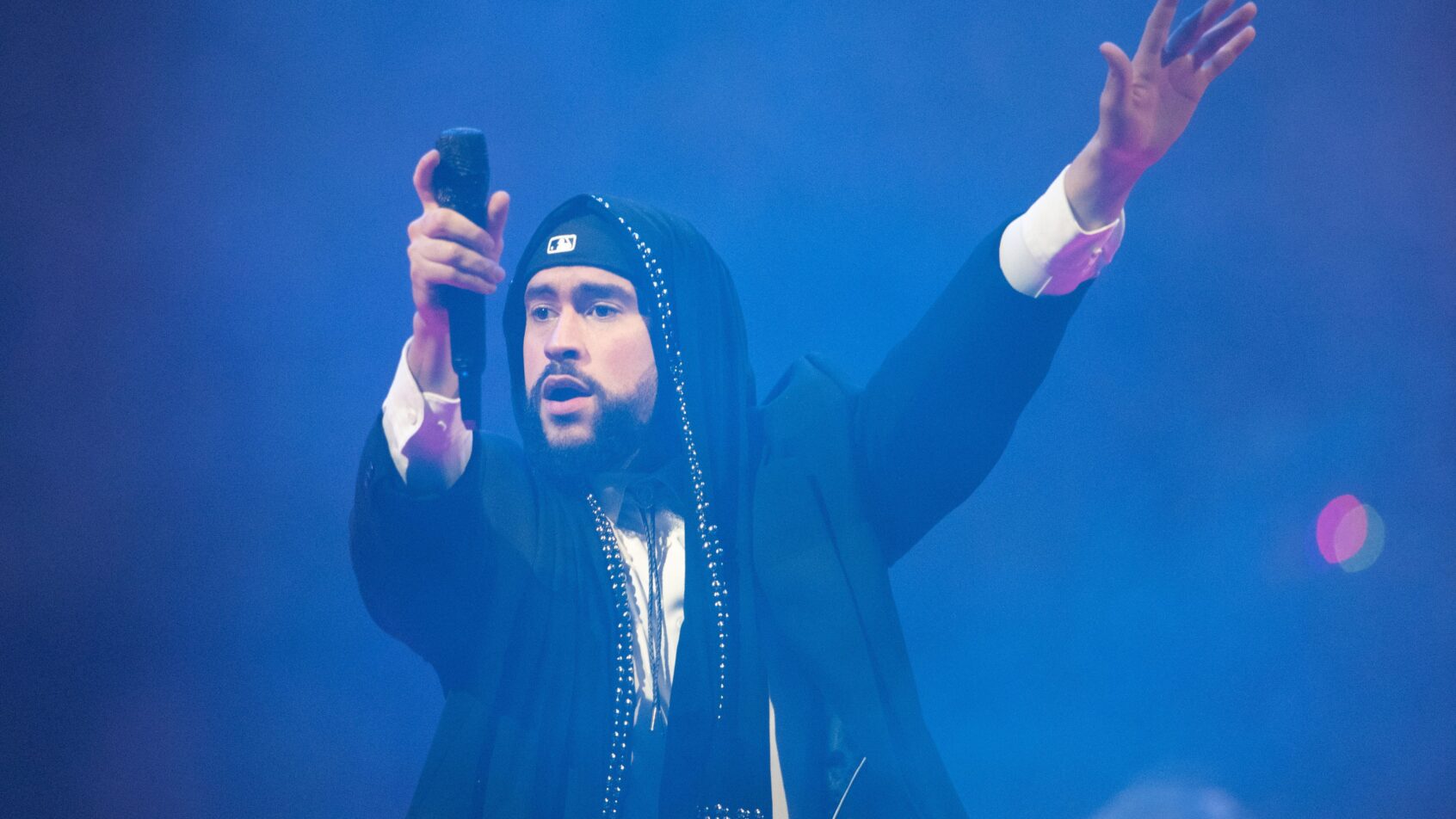 Bad Bunny performing