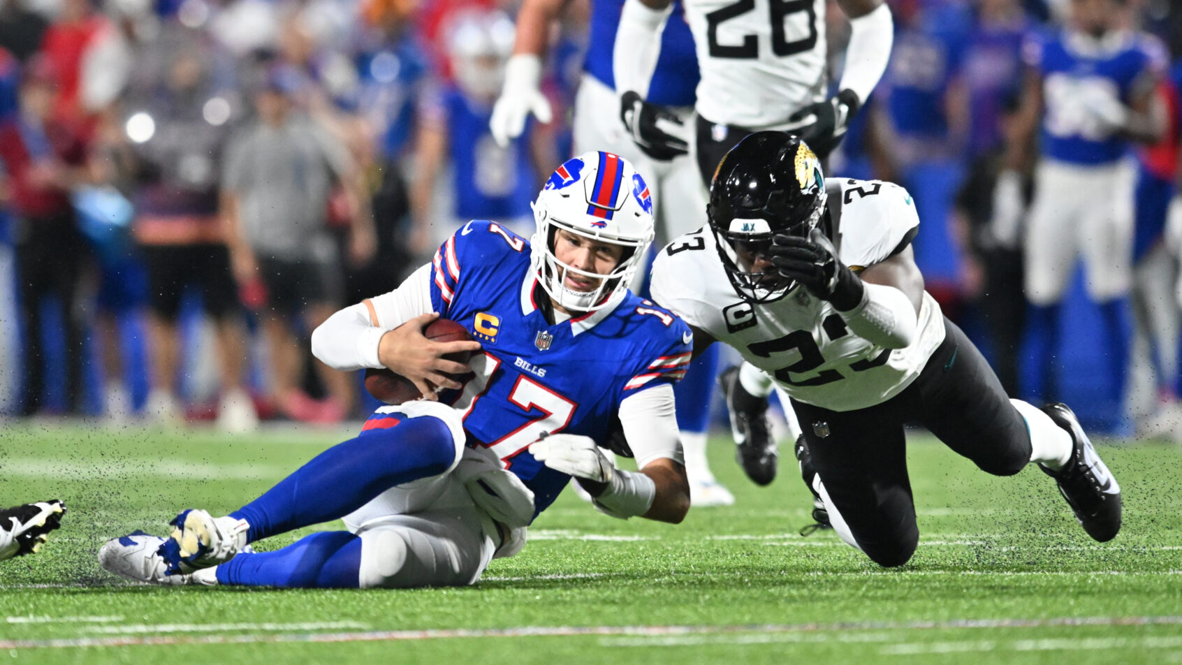 Buffalo QB Josh Allen faces the Jaguars in AFC Wild Card Game.