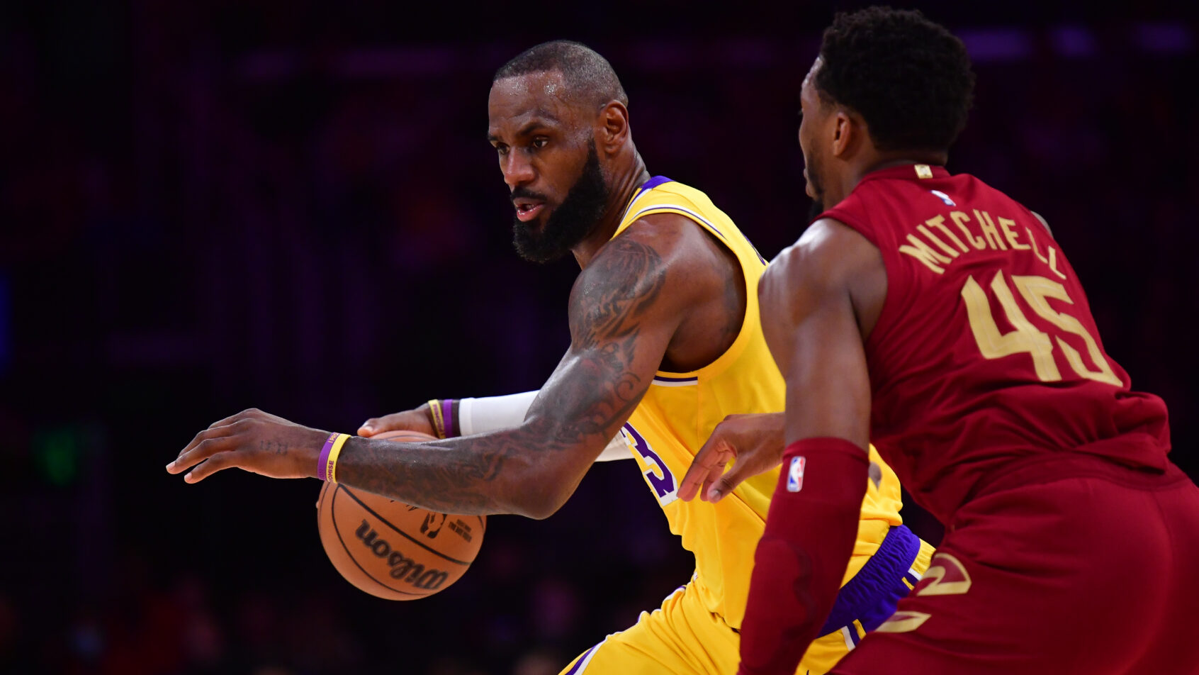 LeBron James and Donovan Mitchell square off Wednesday night.