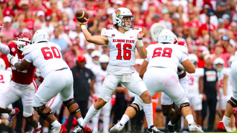 Tommy Rittenhouse drops back to pass versus Oklahoma.