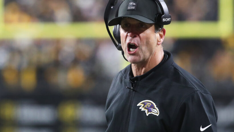 Baltimore Ravens head coach John Harbaugh