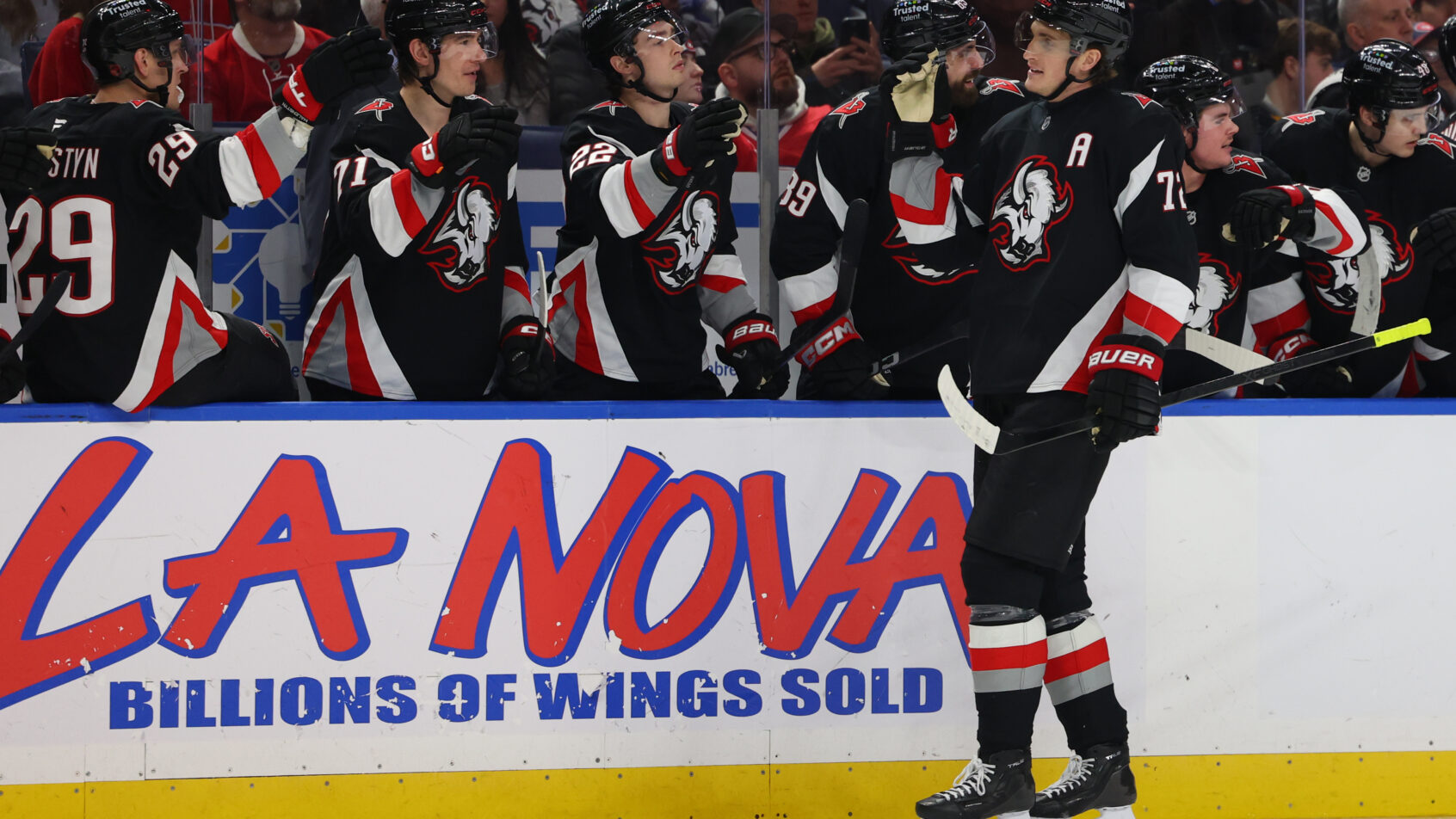 Tage Thompson goal celebration