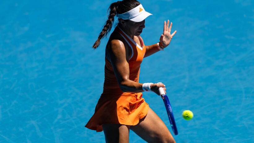 Jessica Pegula of United States hitting a forehand