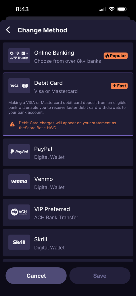 Hollywood Casino Deposit options