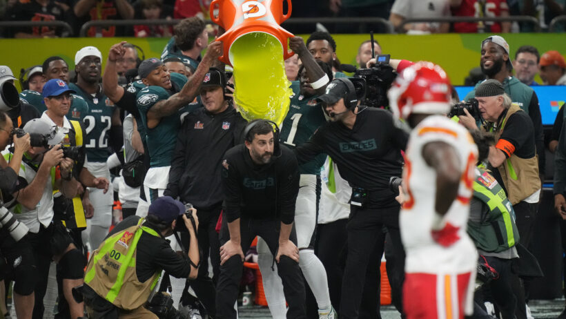 Gatorade poured on Nick Sirianni at Super Bowl 59