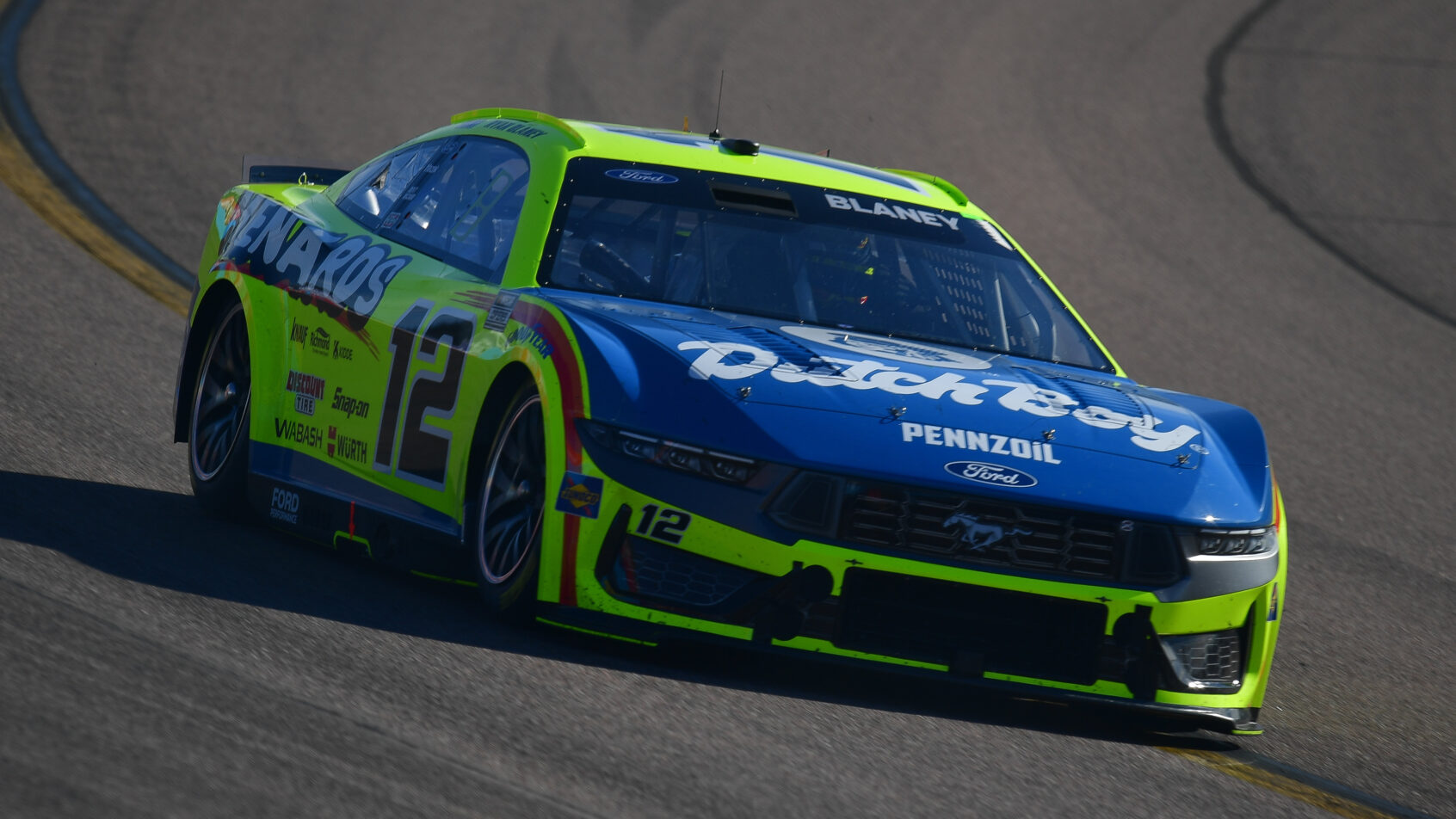 Ryan Blaney on track at Phoenix Motor Speedway (2025).