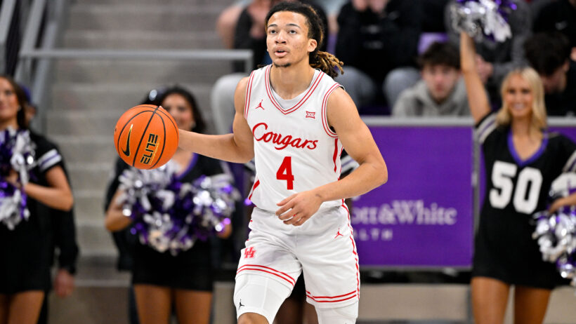 Houston Cougars guard Kingston Flemings leads the way.