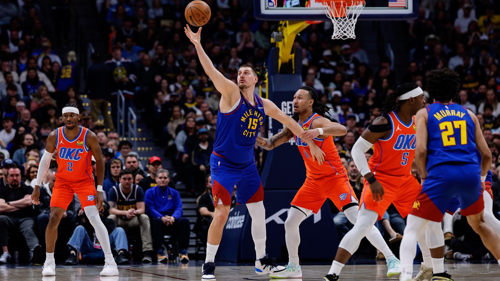 Nikola Jokic leads Denver vs. OKC.