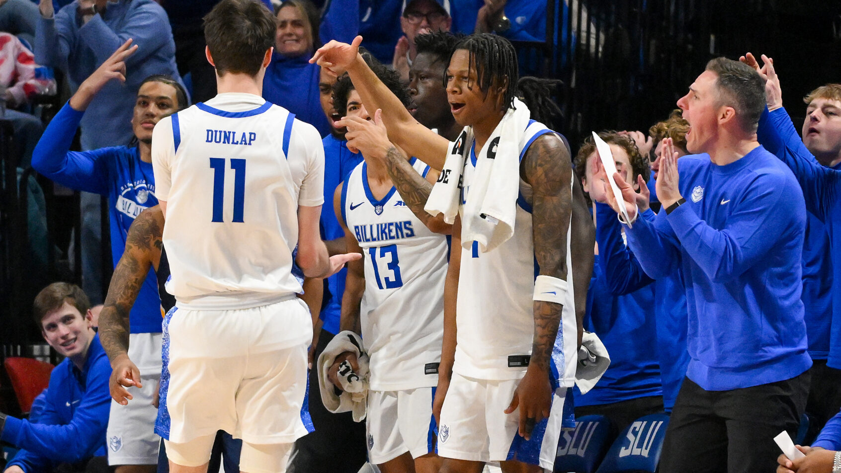 Saint Louis hopes to keep its winning streak going tonight.