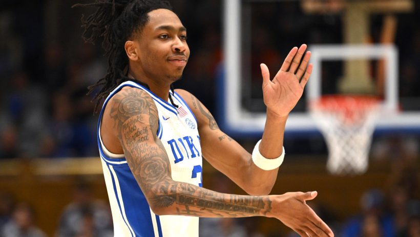 Isaiah Evans celebrating