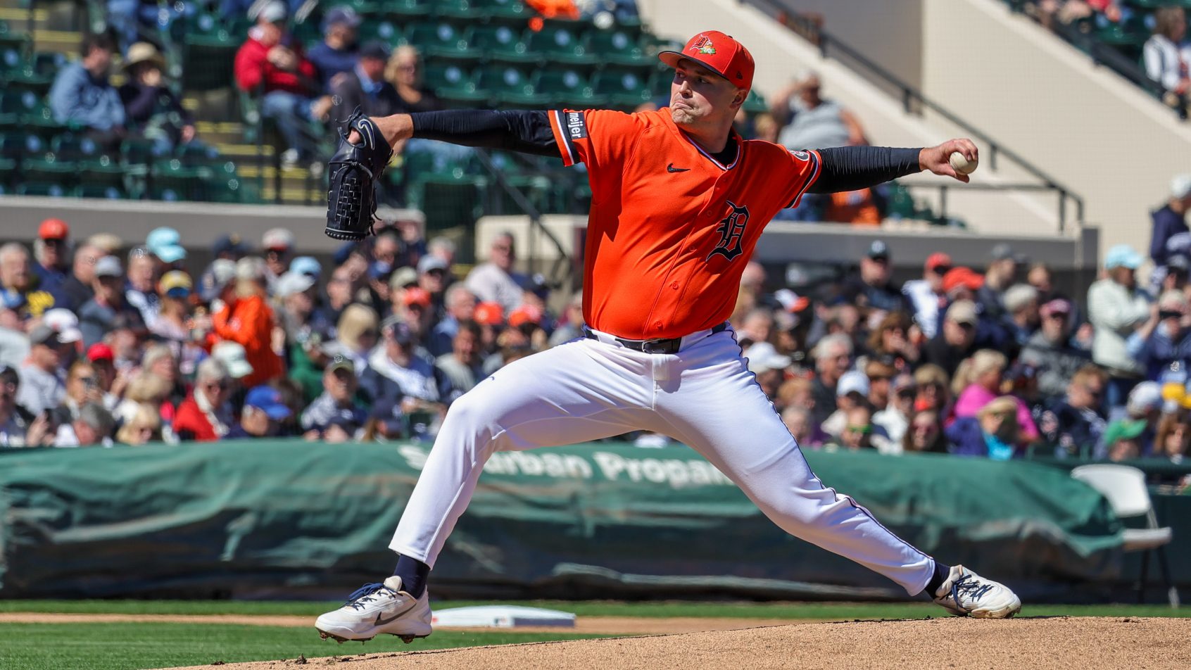 Detroit Tigers pitcher Tarik Skubal delivers a pitch