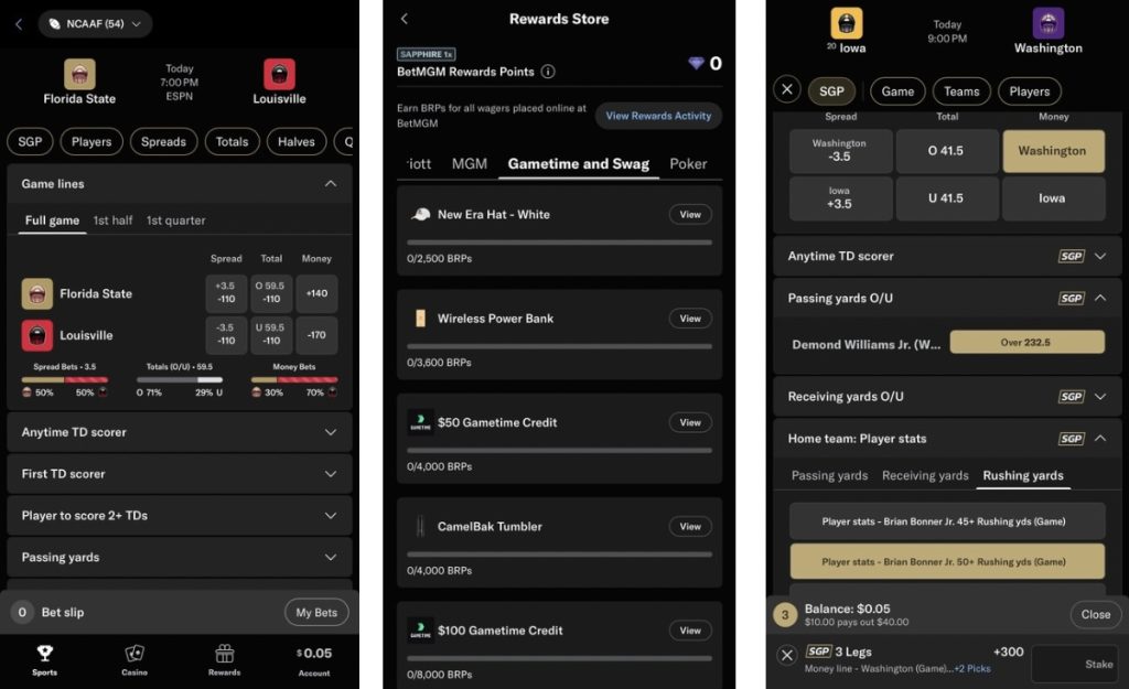 BetMGM promo code screenshots