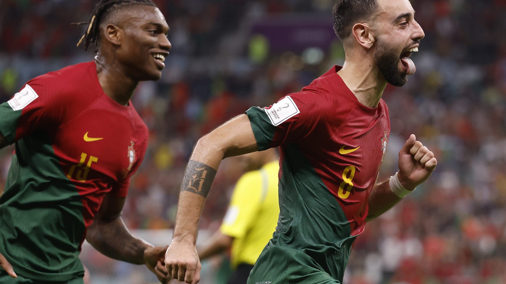 BRUNO-FERNANDES-RAFAEL-LEAO-SELECAO-PORTUGUESA-CELEBRAM-GOL-CONTRA-URUGUAI-COPA-DO-MUNDO