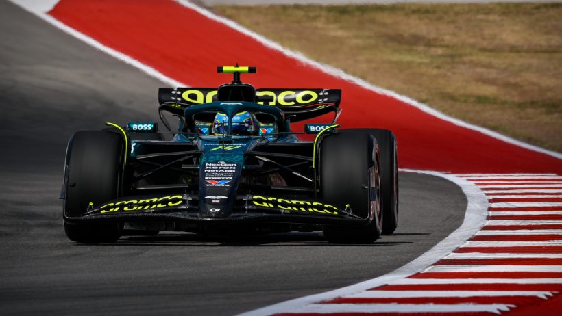 Fernando Alonso on-track at Circuit of the Americas (2025)