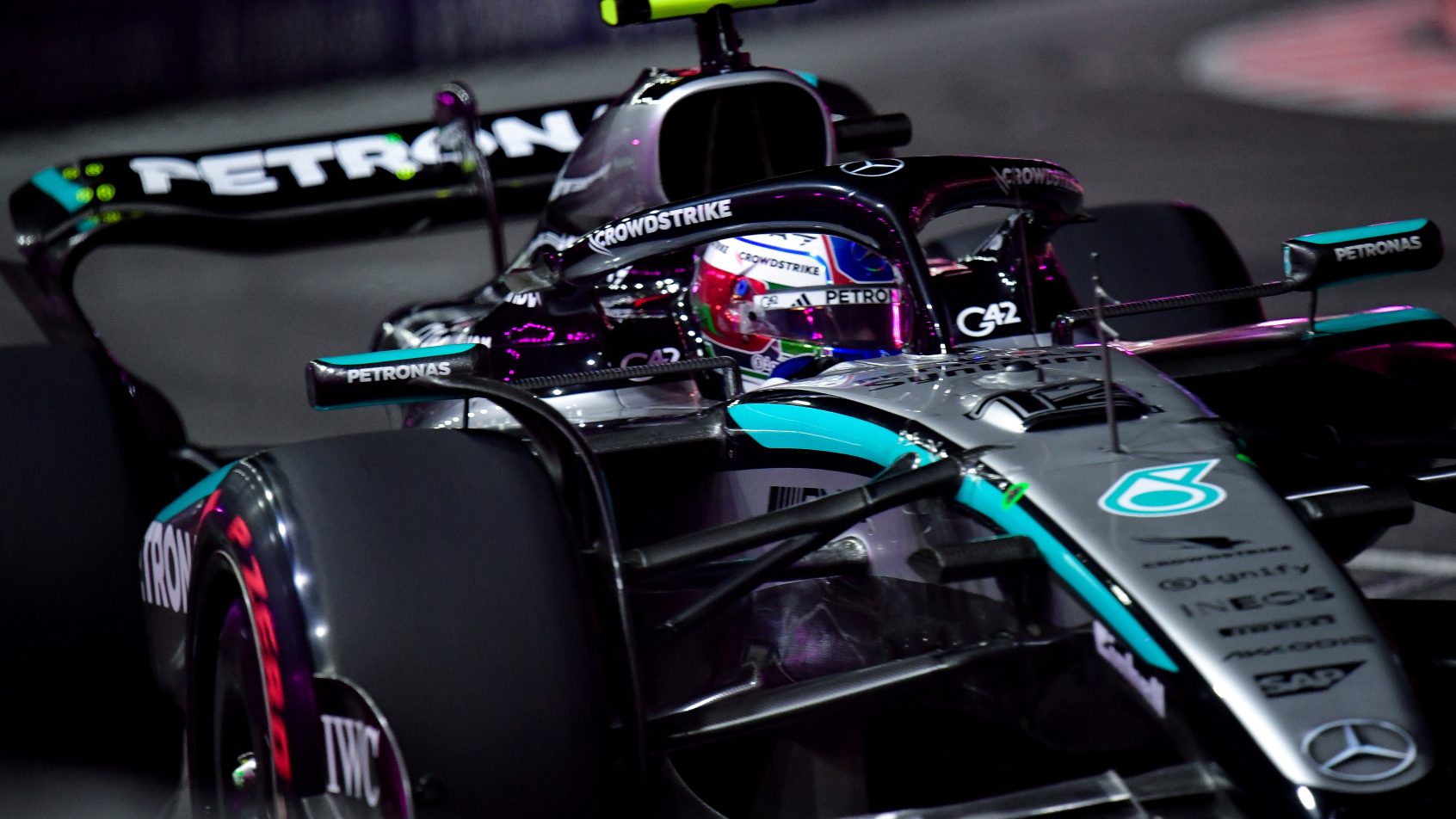 Kimi Antonelli on-track during Formula 1 Las Vegas weekend (2025)