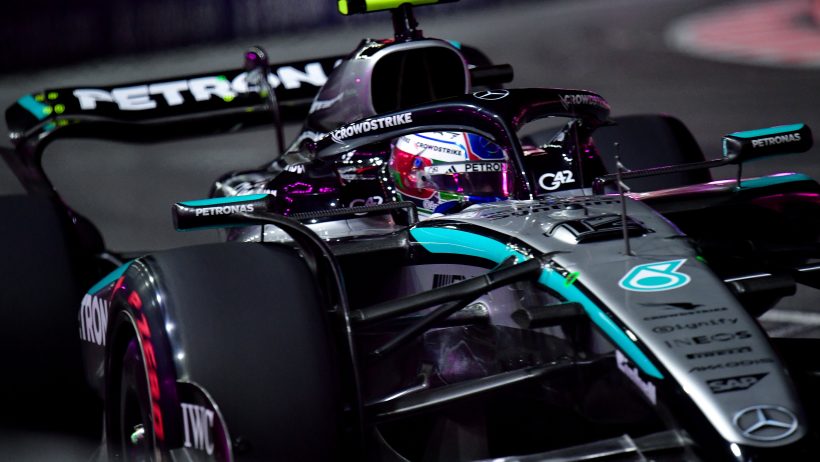 Kimi Antonelli on-track during Formula 1 Las Vegas weekend (2025)