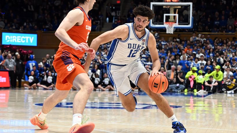 Cameron Boozer driving against Clemson