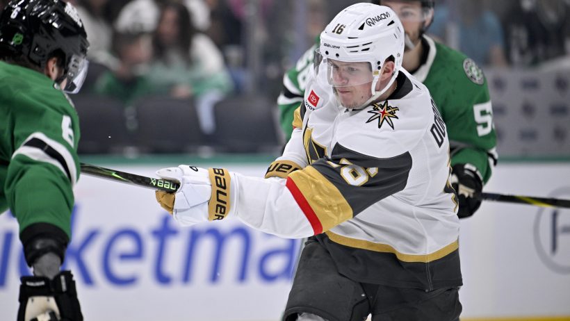 Pavel Dorofeyev fires a shot on net versus the Stars.