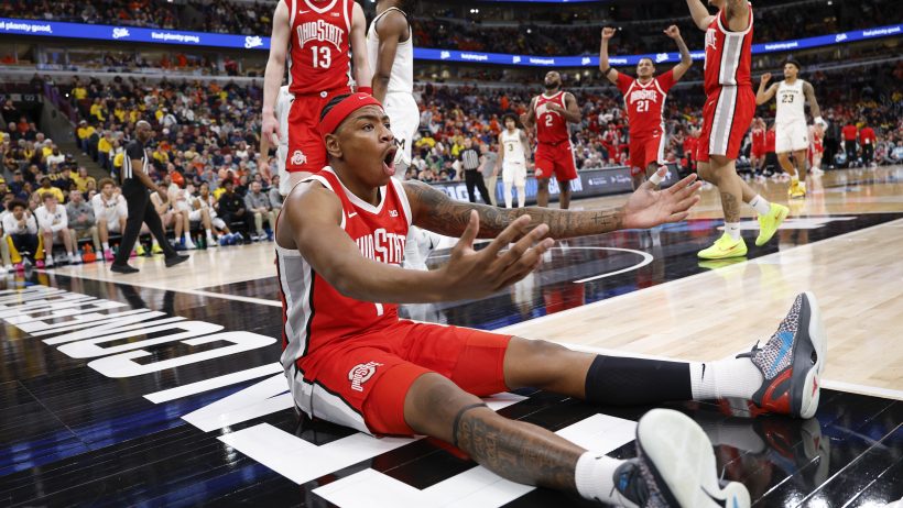 Amare Bynum reacts to a call.
