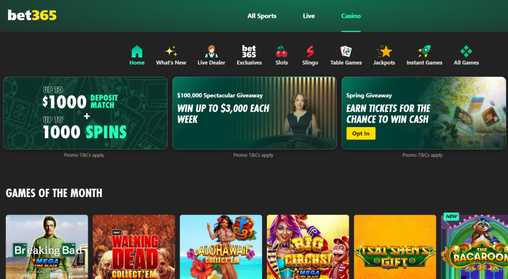 bet365 casino bonus
