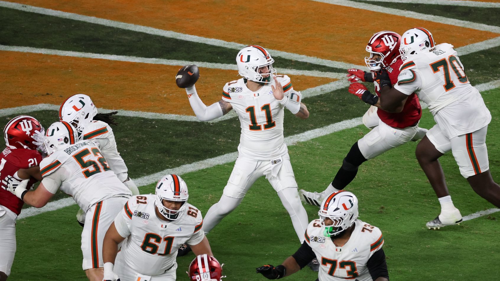 Miami Hurricanes quarterback Carson Beck