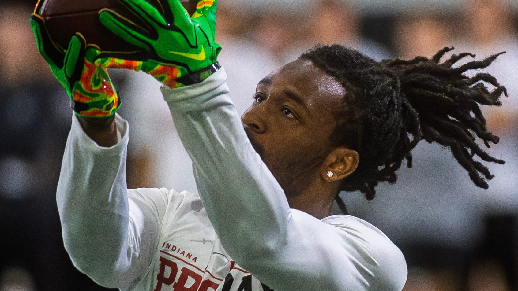 Omar Cooper Jr catching a pass