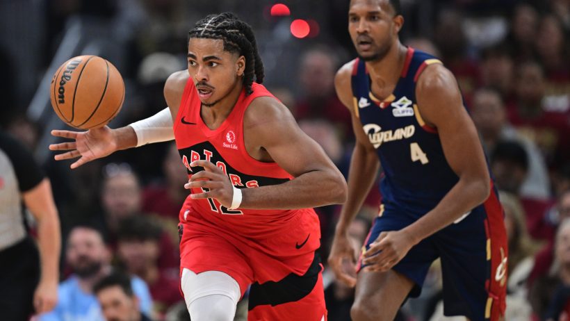 Collin-Murray Boyles brings the ball up court in Game 2 vs the Cavaliers.