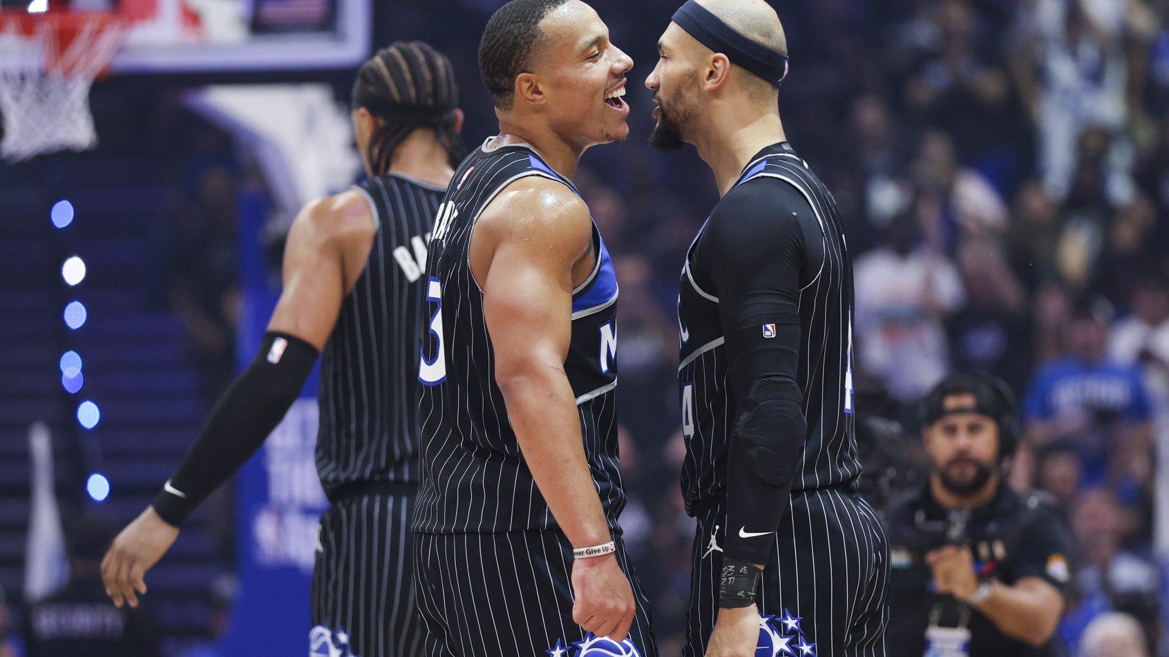 Desmond Bane pumped reaction with Jalen Suggs