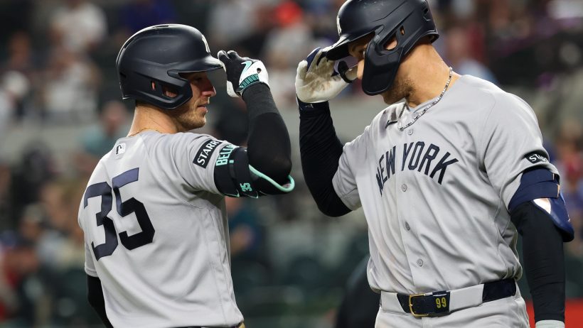 Aaron Judge homered again on Tuesday night vs. the Rangers.