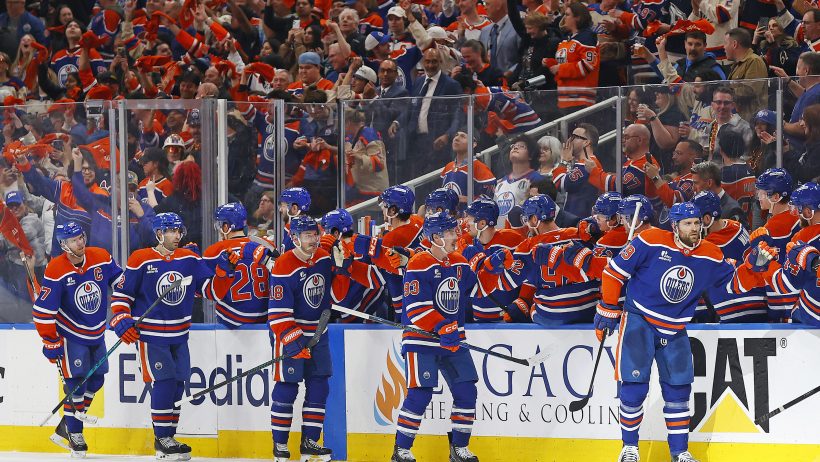 Oilers goal celebration