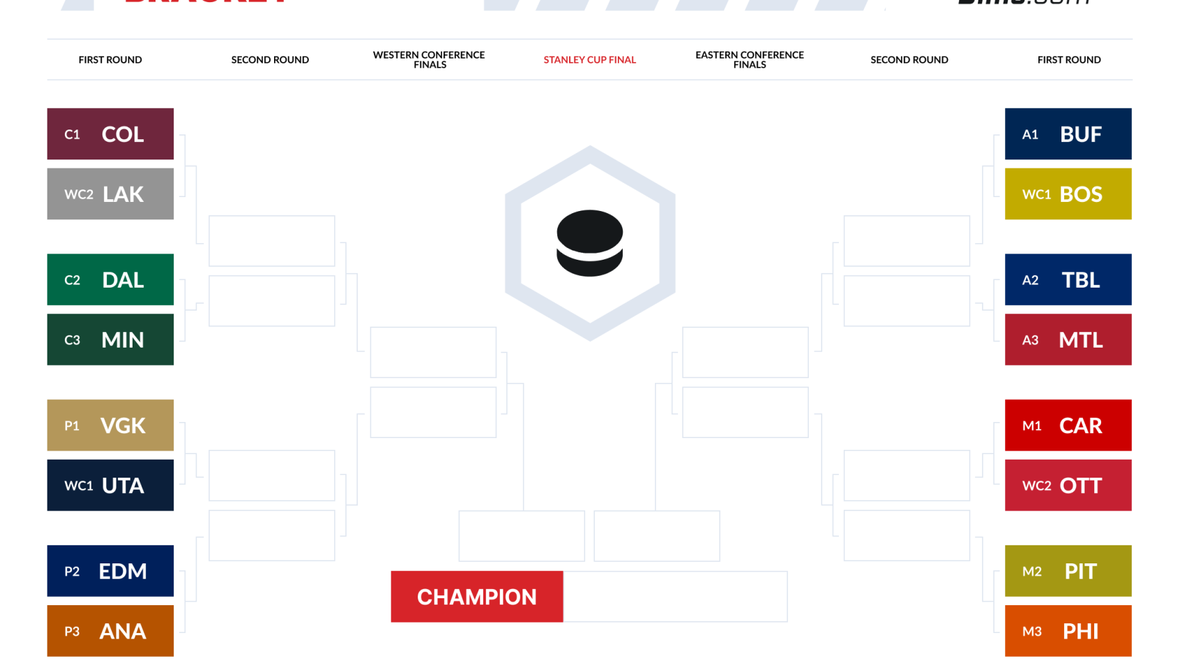 Printable NHL Playoff Bracket