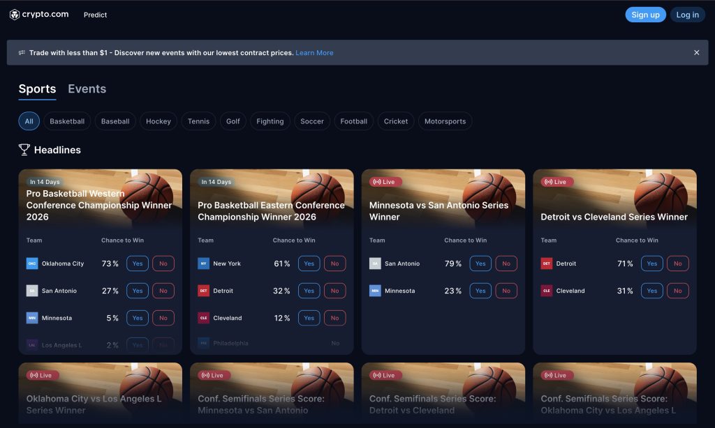 crypto.com prediction market app